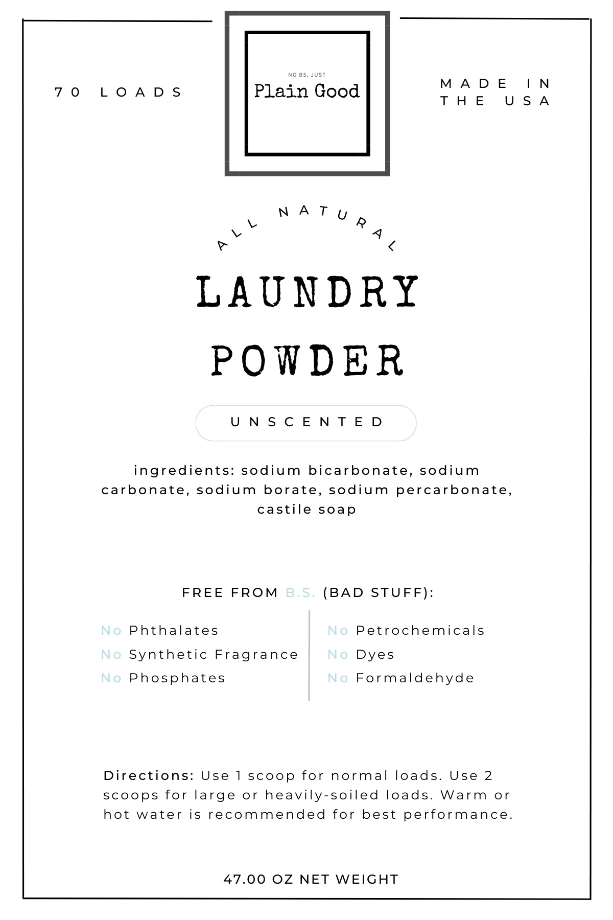 Laundry Detergent - Unscented